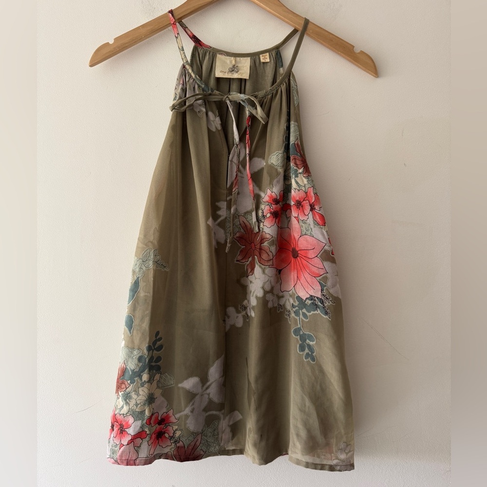 Anthropologie Floral Halter Top